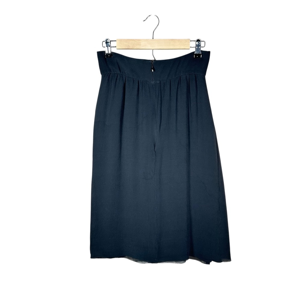 CHANEL BOUTIQUE Vintage Pleated Silk Crepe Layered Skirt in black - Picture 2 of 10